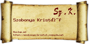 Szobonya Kristóf névjegykártya